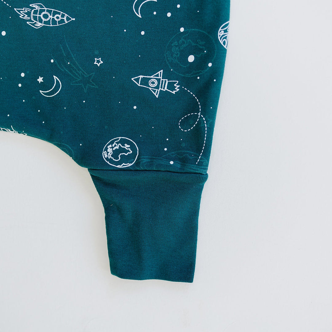 >Woolino Merino Wool 4 Season Baby Sleep Bag with FEET opening - Space (Glow In The Dark)