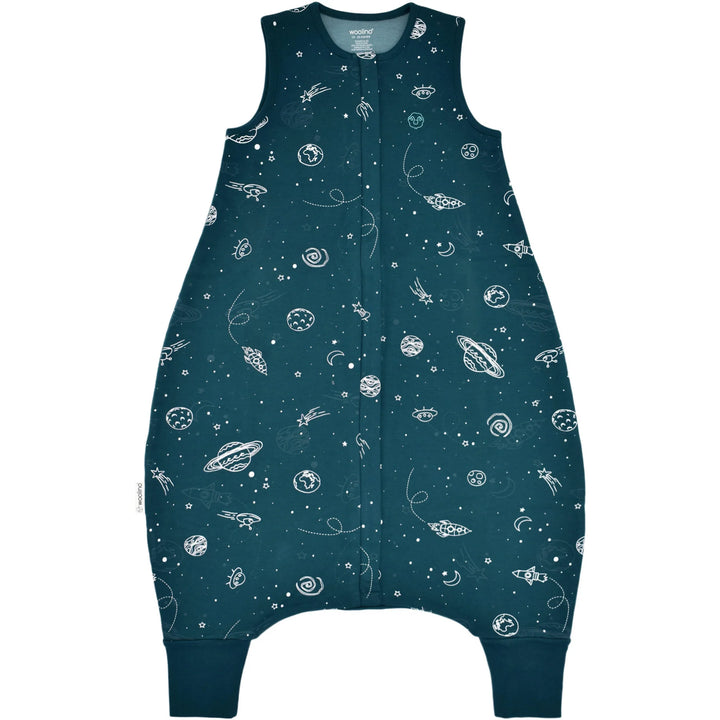 >Woolino Merino Wool 4 Season Baby Sleep Bag with FEET opening - Space (Glow In The Dark)