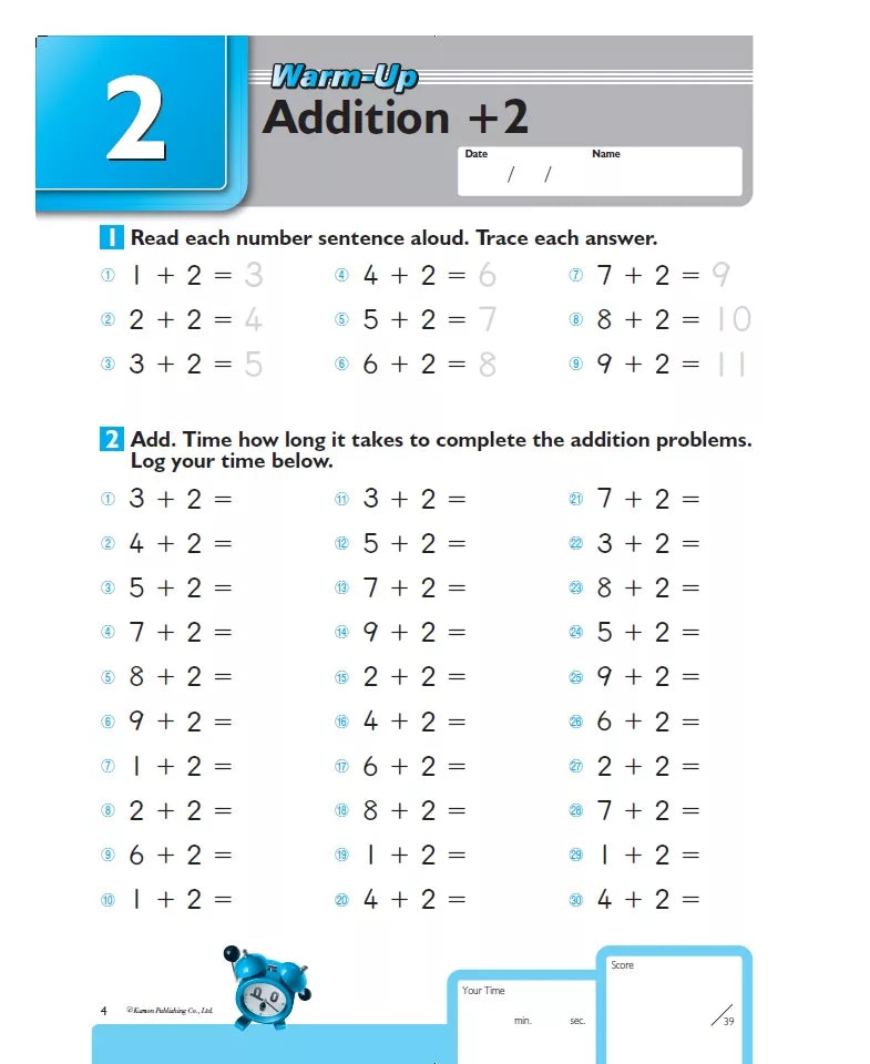 >KUMON Grade 1-4 Speed & Accuracy: Addition - Age 6-10