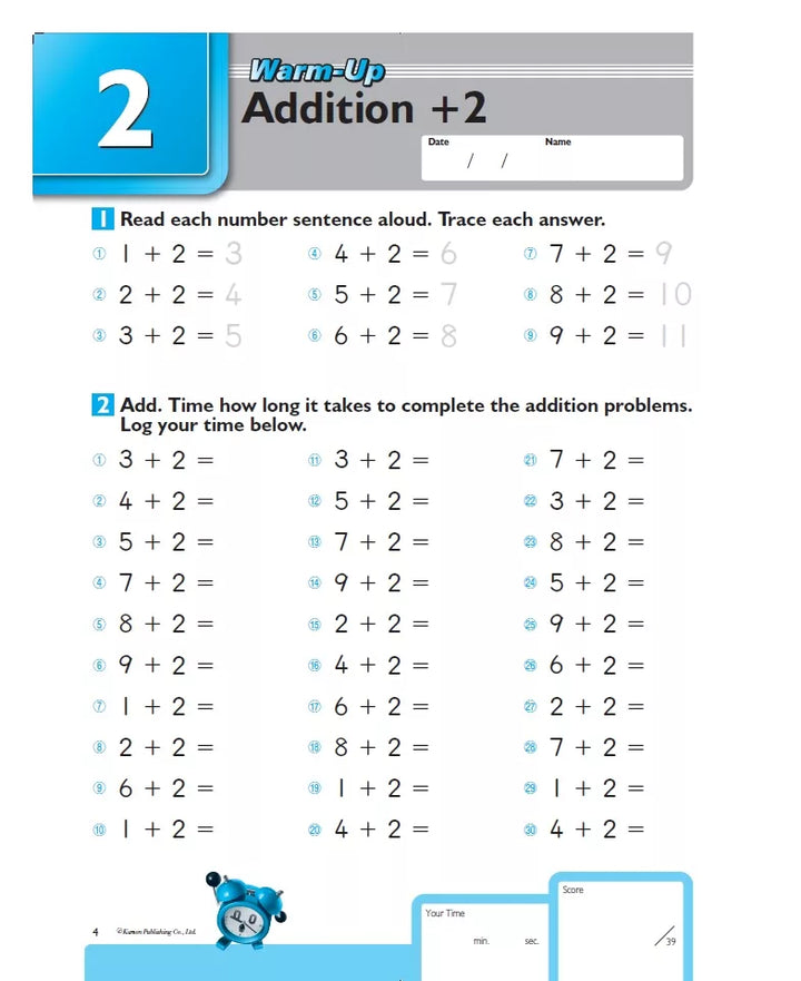 >KUMON Grade 1-4 Speed & Accuracy: Addition - Age 6-10