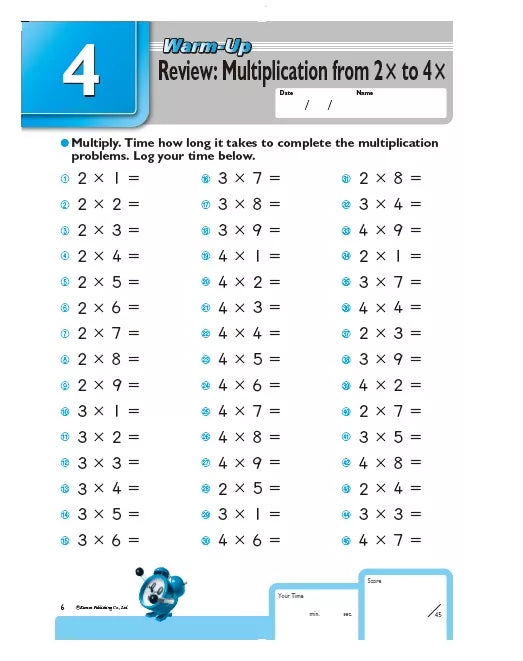 >KUMON Grade 2-5 Speed & Accuracy: Multiplication Age 8-12