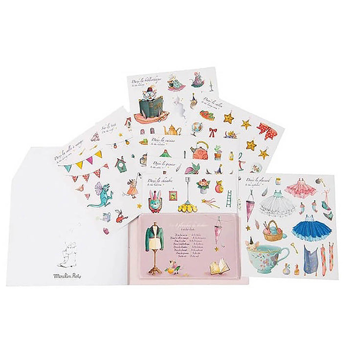 Moulin Roty Coloring Book and Stickers - Once Upon A Time