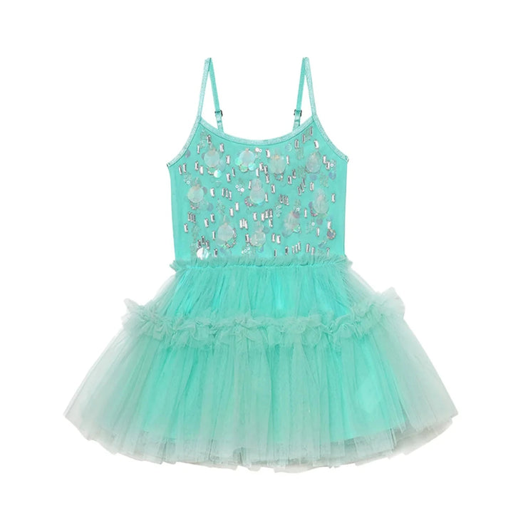 Tutu Du Monde Girl's L'ARTISTE Mixed Media Tutu Dress - Teal Gloss