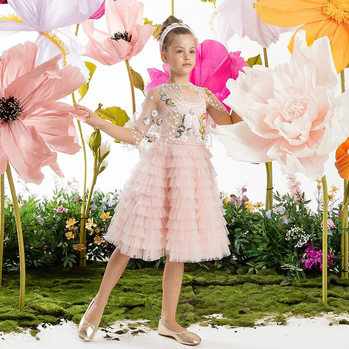 Tutu Du Monde FLORAL REVERIE Golden Daisies Tutu Dress - Pink Cloud