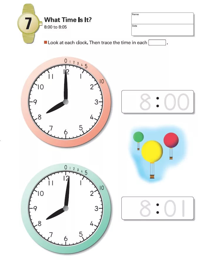 >KUMON Grade  K-2 My Book of Telling Time Age 4-6