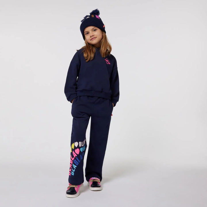 Billieblush Girls Logo Printed Straight Leg Pants