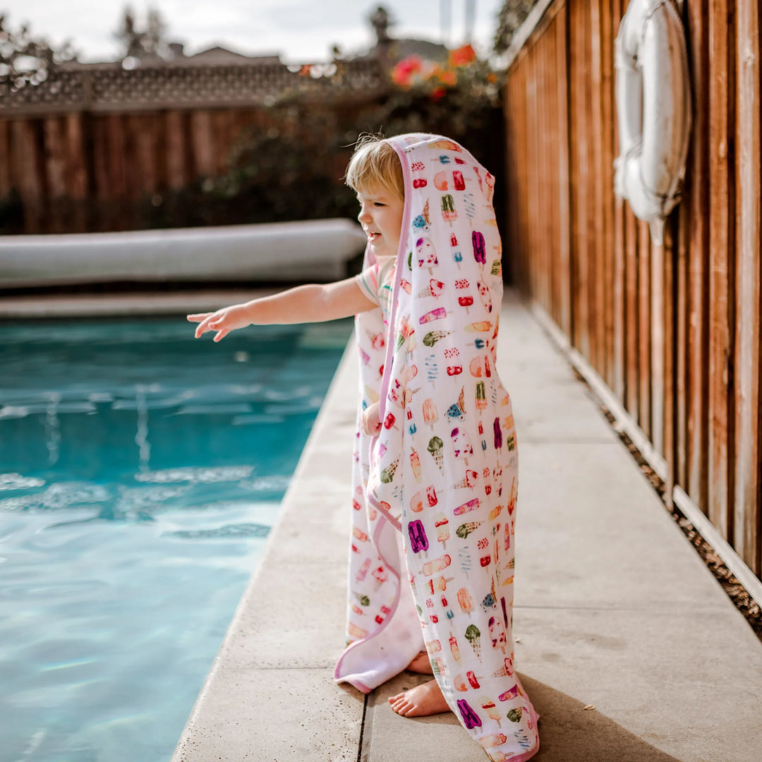 Little Unicorn Big Kid Hooded Towel - Brain Freeze
