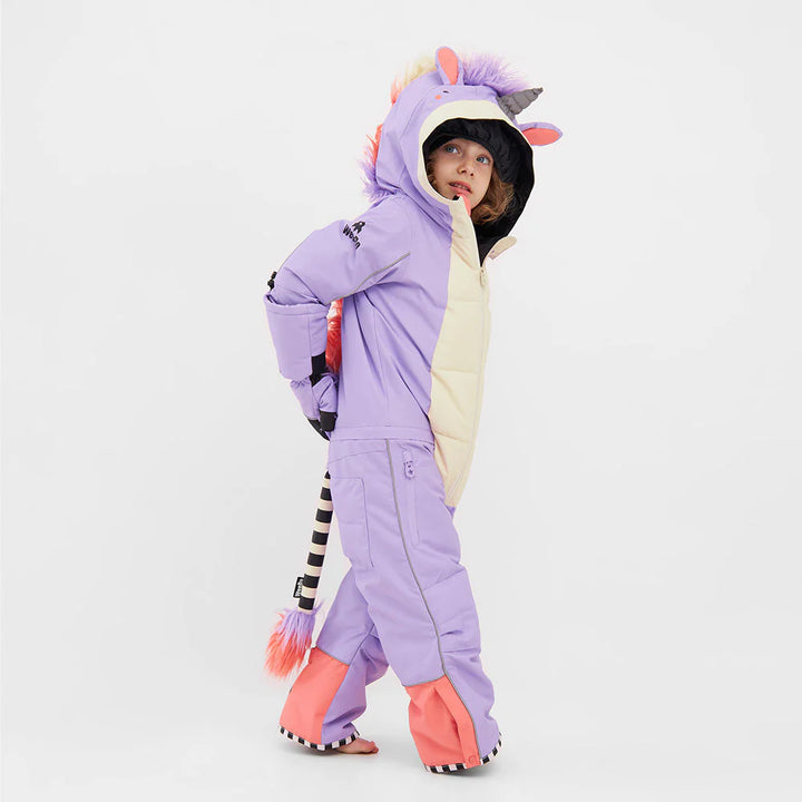 WeeDo Kids UNIDO Lila Unicorn Snowsuit