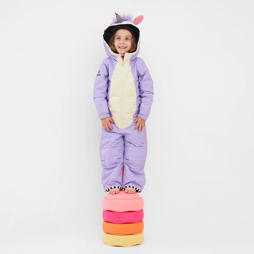 WeeDo Kids UNIDO Lila Unicorn Snowsuit