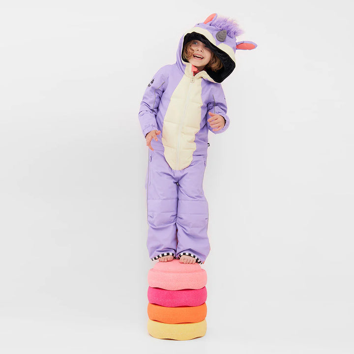 WeeDo Kids UNIDO Lila Unicorn Snowsuit