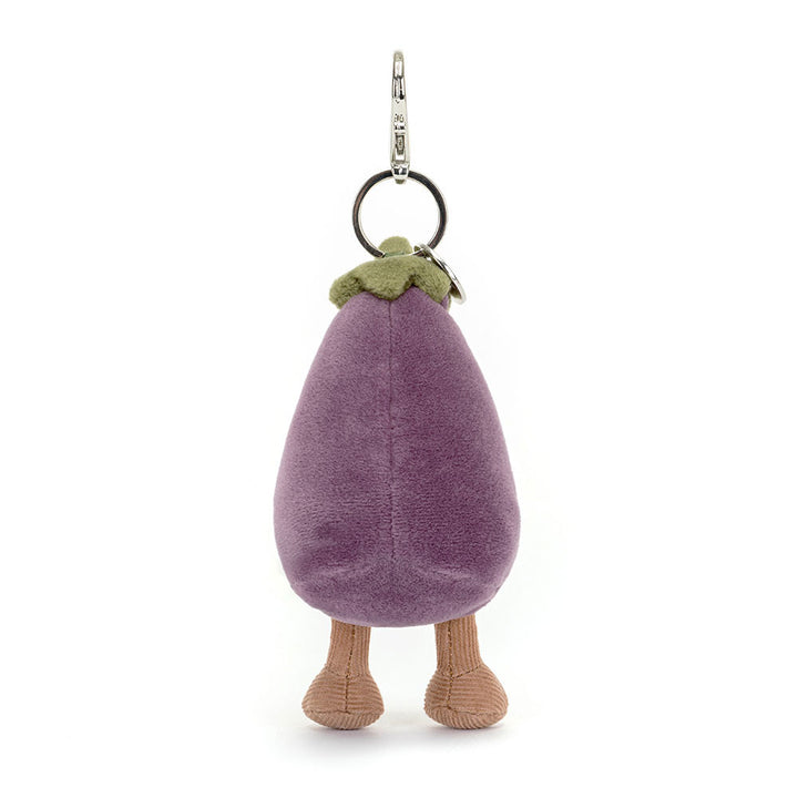 Jellycat Vivacious Vegetable Eggplant Bag Charm 6.7in x 2in x 2in