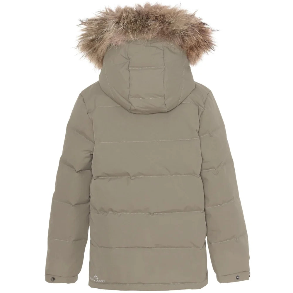 Ver De Terre Kids Winter Down Jacket with Fur - Caramel