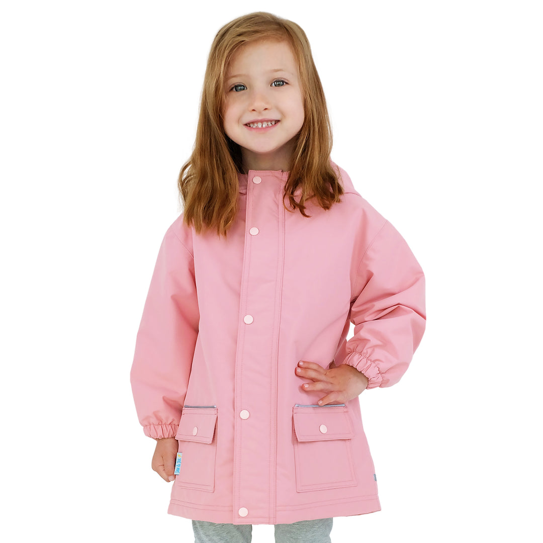 >Jan & Jul Kids Cozy-Dry Waterproof Rain Jacket - Dusty Pink