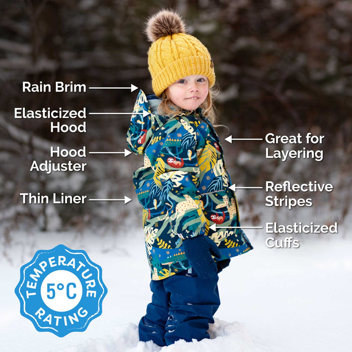 >Jan &amp; Jul Kids Shell/Puddle-Dry Waterproof Jacket - Pink Ponies