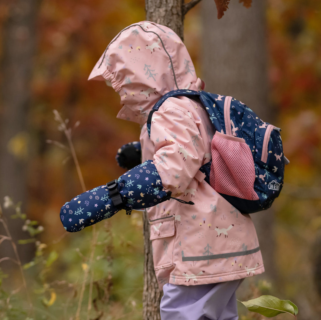 >Jan & Jul Kids Toasty-Dry Waterproof Snow Mitten - Navy Forest