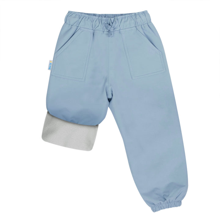 >Jan &amp; Jul Kids Cozy-Dry Fleece Lined Rain &amp; Snow Pants - Dusty Blue