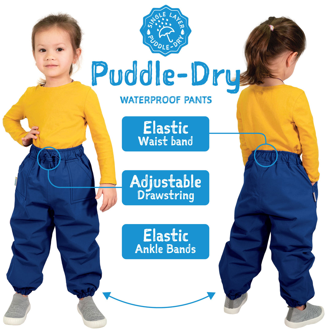 >Jan & Jul Kids Puddle-Dry Rain Pants (Single Layer) - Wolf and Bear