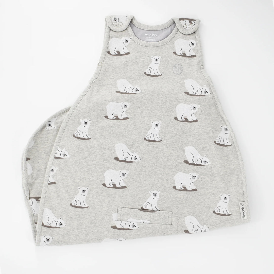 >Woolino Merino Wool 4 Season BABY Sleep Bag ULTIMATE  - Polar Bear