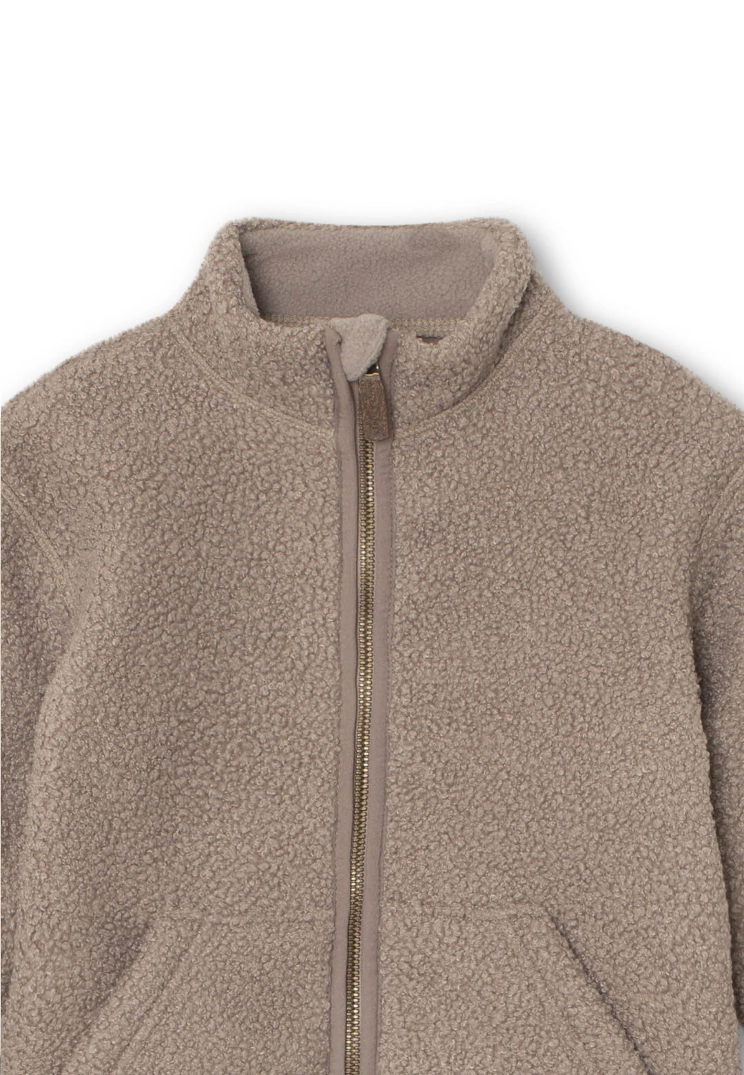 MINI A TURE Kids MATSALEH Teddyfleece Jacket - Grey Brown