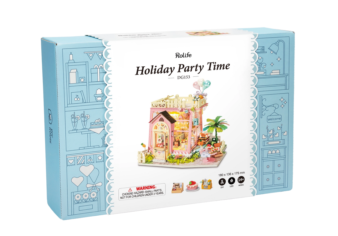 >Hands Craft DIY Miniature House Kit: Holiday Party Time