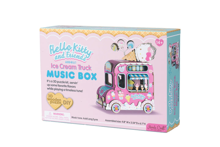 >Hands Craft Hello Kitty® and Friends Wooden Music Box: Ice Cream Truck