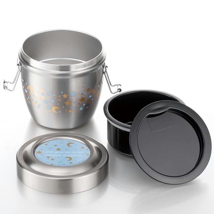 >Skater Stainless Antibacterial Thermal Lunch Box 550ml - Starry Sky