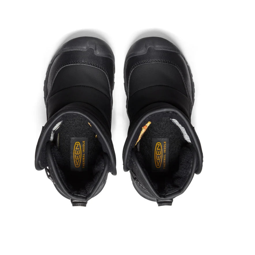 >KEEN Kids Puffrider Waterproof Winter Boot - BLACK/STEEL GREY