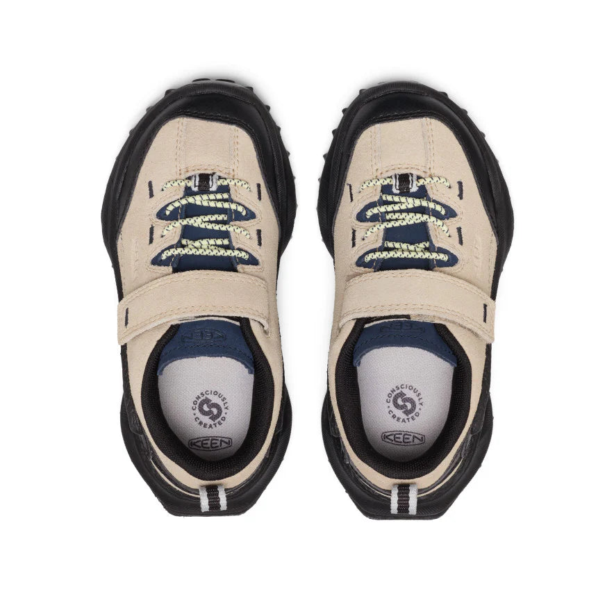 >KEEN Kids Jasper Zionic All-Terrain Traction Sneaker - SAFARI/WAX YELLOW