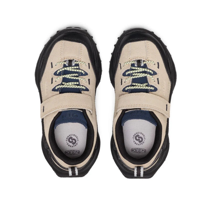 >KEEN Kids Jasper Zionic All-Terrain Traction Sneaker - SAFARI/WAX YELLOW