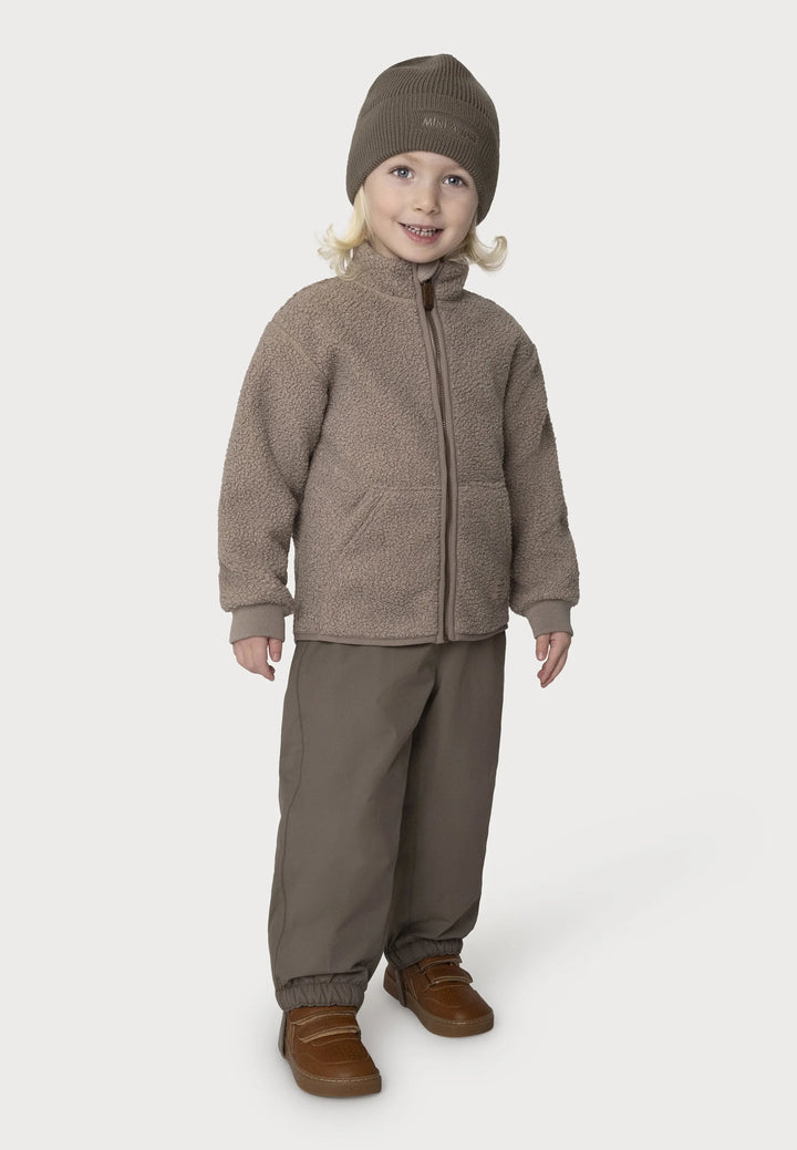 MINI A TURE Kids MATSALEH Teddyfleece Jacket - Grey Brown