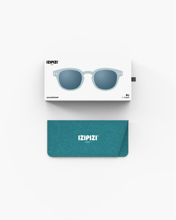 >IZIPIZI PARIS Kids Polarized Sunglasses in Square #C - Frozen Blue