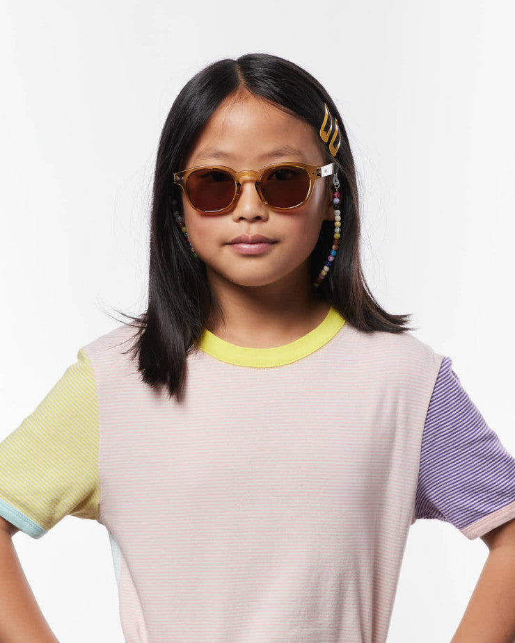 >IZIPIZI PARIS Kids Polarized Sunglasses in Square #C - Golden Green