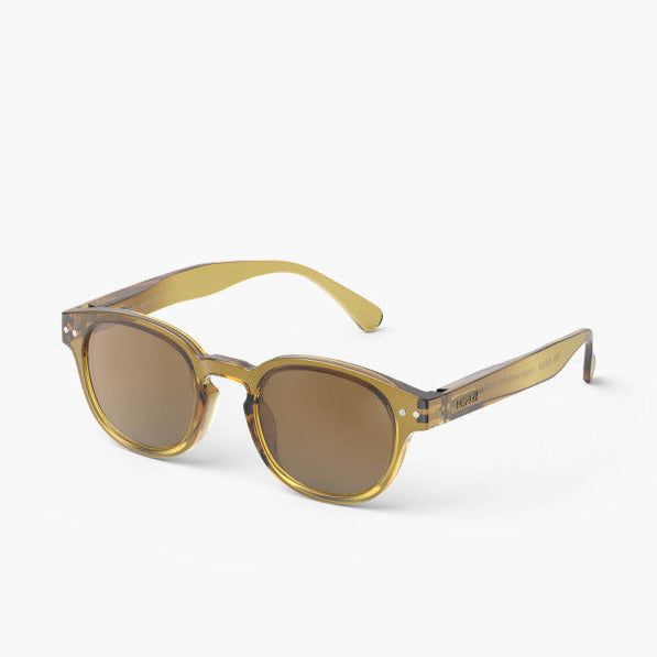 >IZIPIZI PARIS Kids Polarized Sunglasses in Square #C - Golden Green