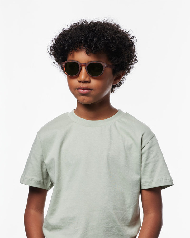 >IZIPIZI PARIS Kids Polarized Sunglasses in Square #C - Havane