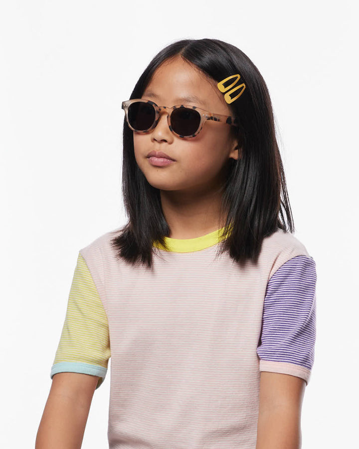 >IZIPIZI PARIS Kids Polarized Sunglasses in Square #C - Light Tortoise