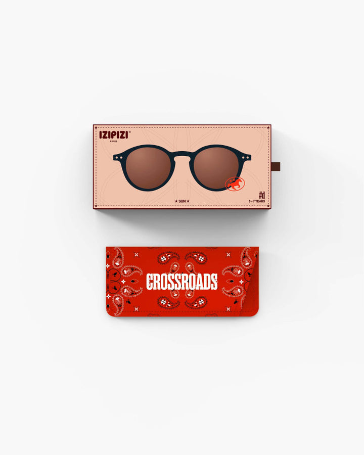 IZIPIZI PARIS Kids Polarized Sunglasses in Pantos #D CROSSROAD - Black Road