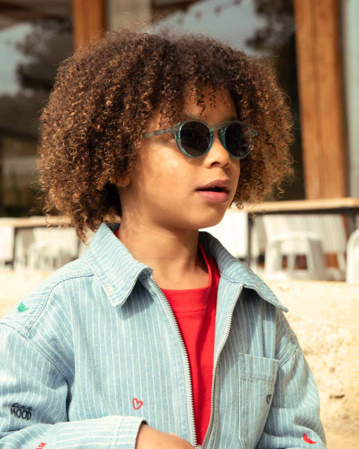 >IZIPIZI PARIS Kids Polarized Sunglasses in Pantos #D CROSSROAD - Turquoise Stone