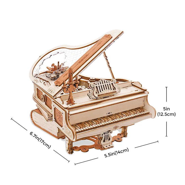 >Hands Craft DIY Mechanical Music Box: Magic Piano