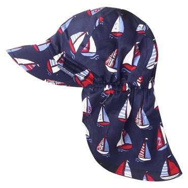 Jojo Maman Bebe D2108 Boys Boat Flap Sun Hat