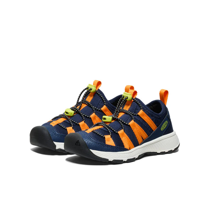 KEEN Kids Motozoa All-Terrain Sneaker - NAVAL ACADEMY/BRIGHT MARIGOLD