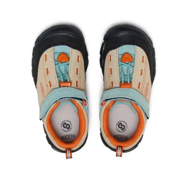 >KEEN Kids Jasper II Play-Anywhere Comfort Leather Sneaker - SAFARI/AQUIFER