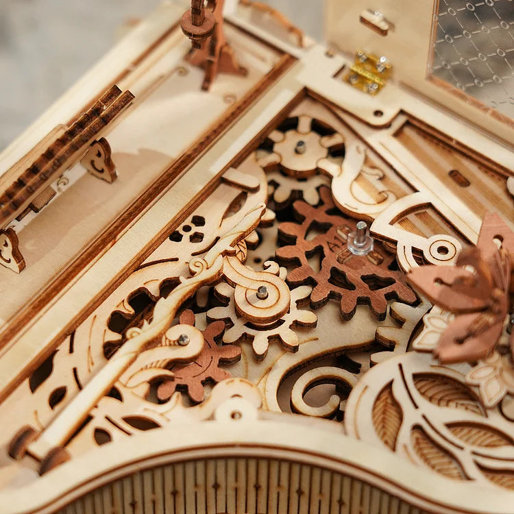 >Hands Craft DIY Mechanical Music Box: Magic Piano