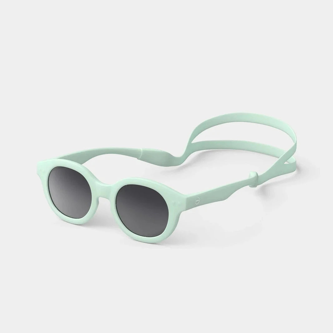 IZIPIZI PARIS Kids Plus 3-5 Years Polarized Sunglasses in Square #C Shape - Aqua Green