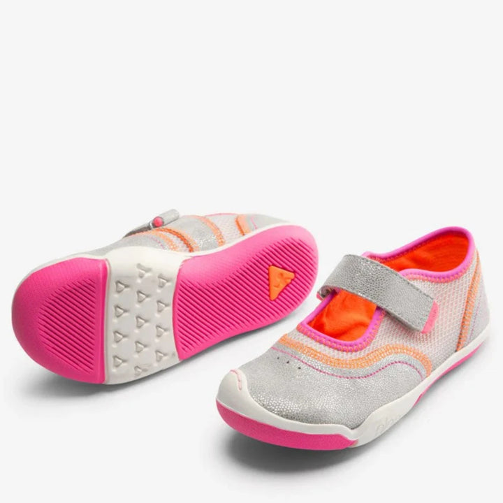 PLAE Kids Emme Silver / Pink Sneaker Shoes