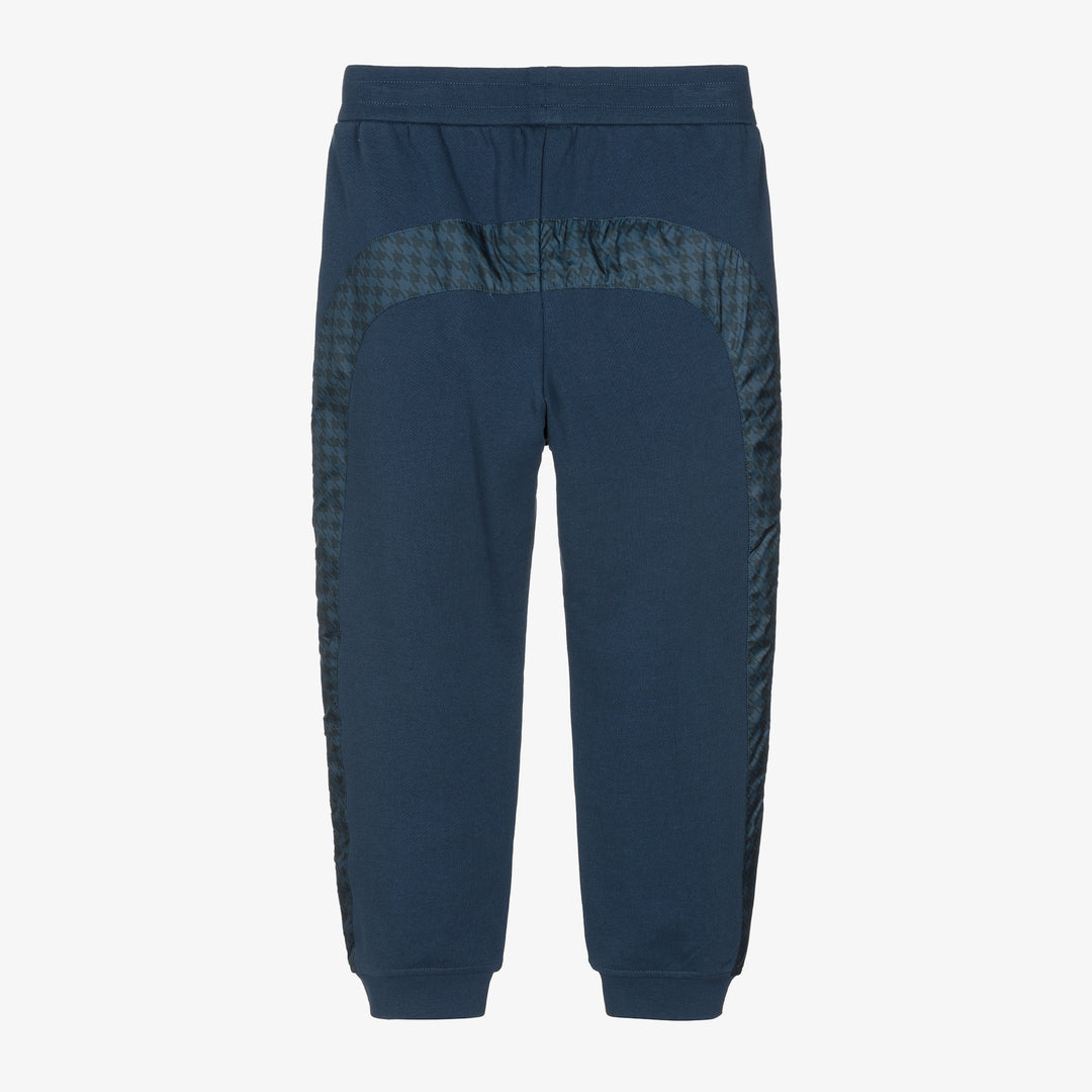 Emporio Armani Junior Boys Blue Cotton Joggers - 6Y