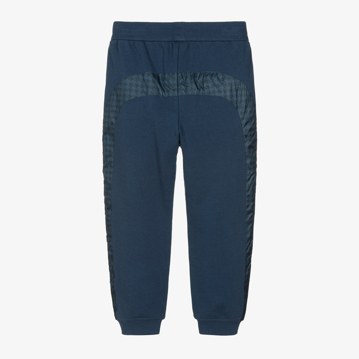 Emporio Armani Junior Boys Blue Cotton Joggers - 6Y