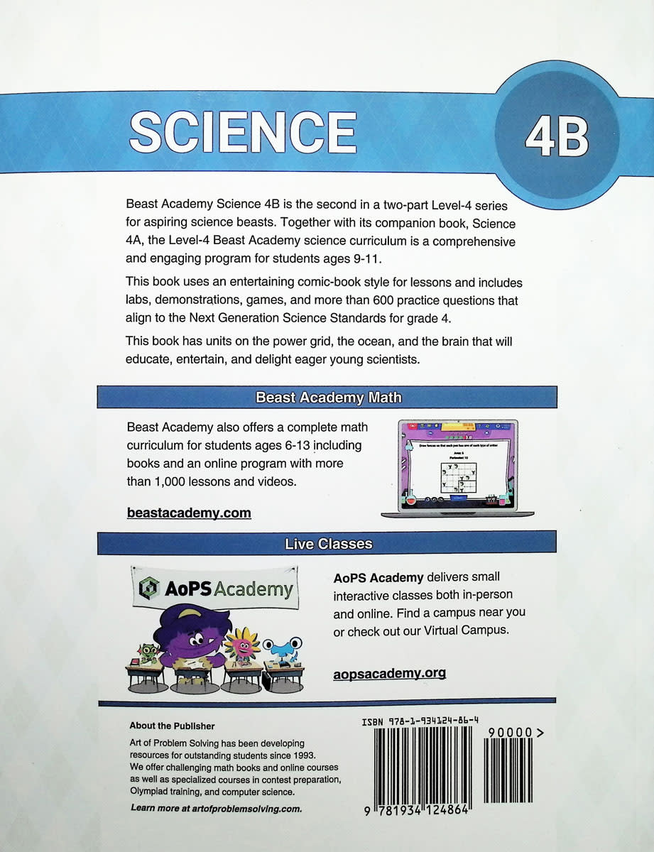 Beast Academy Level 4 Science Books - Ages 9-12