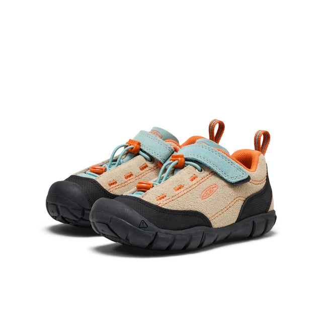 >KEEN Kids Jasper II Play-Anywhere Comfort Leather Sneaker - SAFARI/AQUIFER