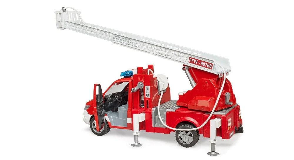 >Bruder 02673 MB Sprinter Fire Engine w/ Ladder Water Pump and Light & Sound 17.7 x 6.8 x 8.6 inch