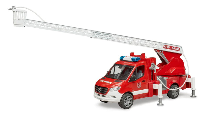 >Bruder 02673 MB Sprinter Fire Engine w/ Ladder Water Pump and Light & Sound 17.7 x 6.8 x 8.6 inch